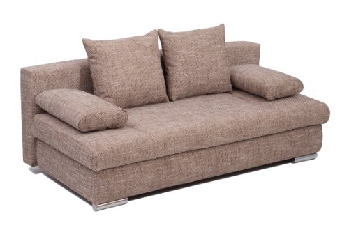 B-famous Schlafsofa Chicago-FK Strukturstoff, Capuccino 200x95 cm