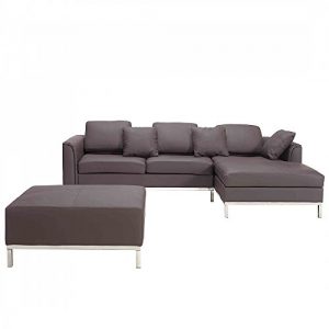 Ledercouch Braun - Ecksofa / Eckcouch L - Ledersofa - Oslo