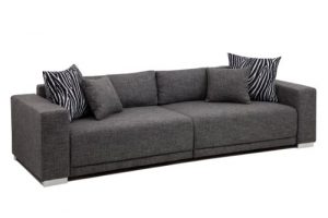 B-famous Big Sofa London-XXL Struktur grau, 287 x 103 cm,