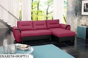 ECKSOFA Couch mit Schlaffunktion Eckcouch Polstergarnitur Wohnlandschaft - TOM