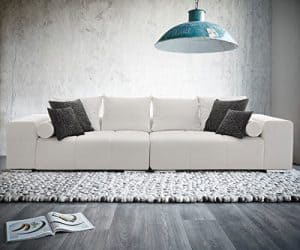 Bigsofa Marbeya 290 x 120 cm Weiss inklusive Kissen