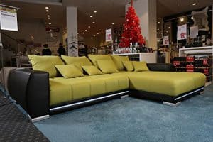 Ecksofa HiEnd LED Bluetooth Soundsystem Couch Sofa Eck Wohnlandschaft L Garnitur Polsterecke Sitzgruppe guenstiger