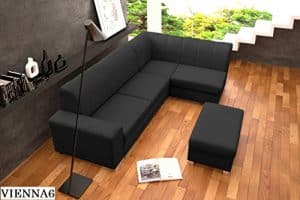 ECKSOFA Couch mit Schlaffunktion Eckcouch Polstergarnitur Wohnlandschaft - MINISTER